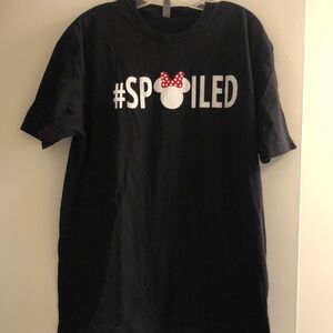 Disney Black with White & Red Short Sleeve Tee with Minnie Mouse Design